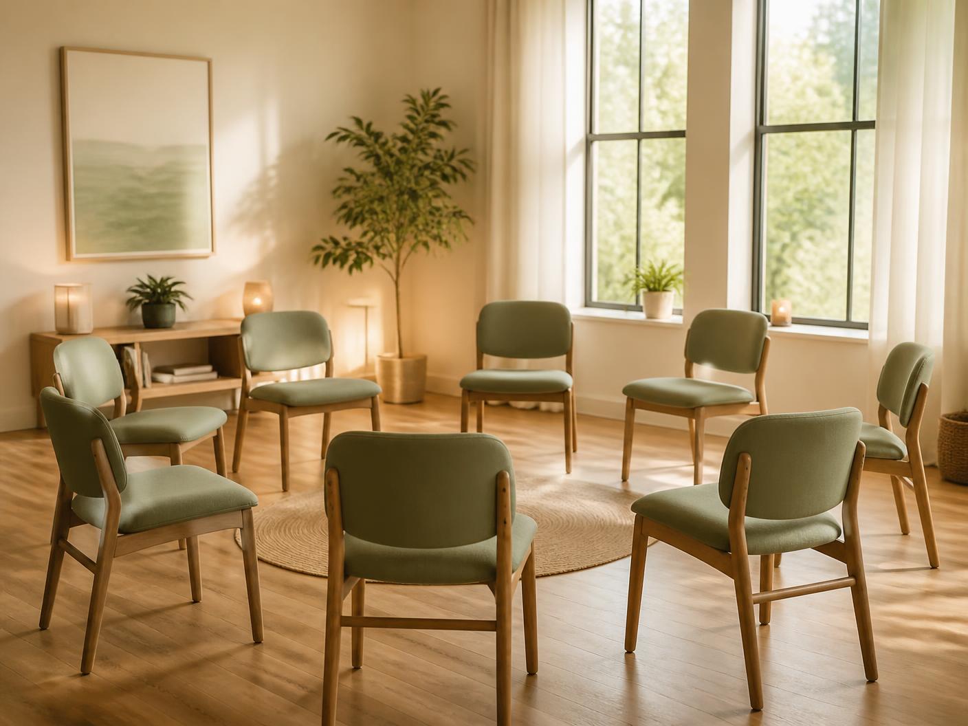 Stoelen in een kring